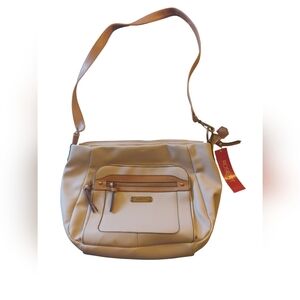 NWT Rosetti Cream Shoulder Bag with Gold Hardware